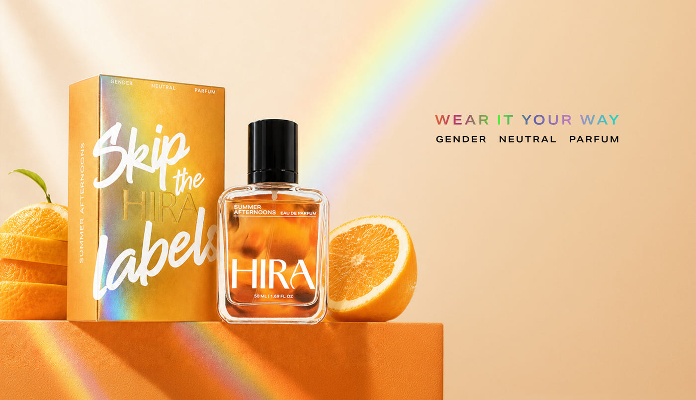 HIRA Fragrances 'Skip the Labels' campaign — Summer Afternoons gender-neutral parfum